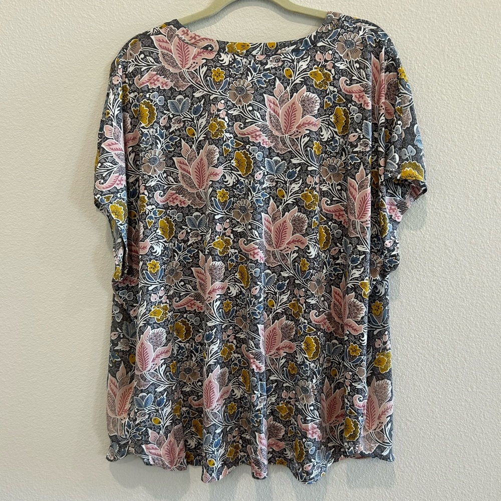Philosophy Pink and Yellow Floral Blouse - Picture 2 of 4
